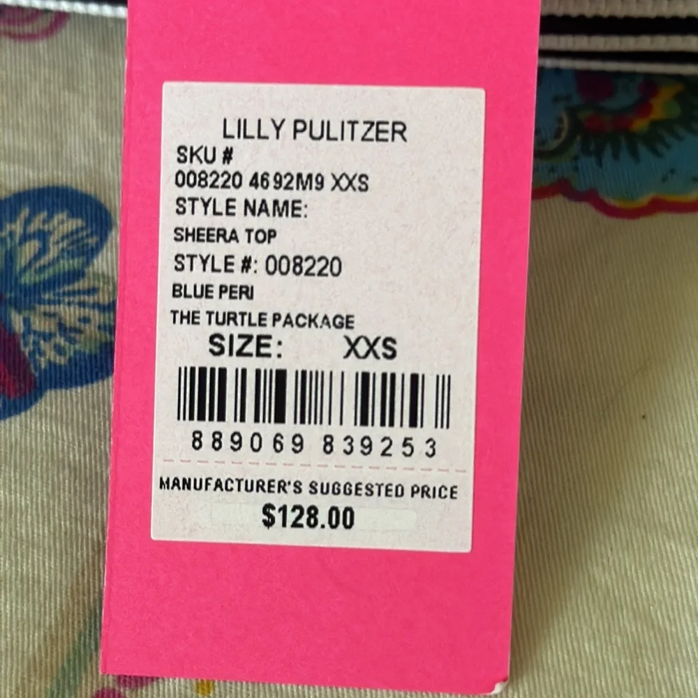 Lilly Pulitzer New Blue Peri Off-Shoulder Top - Picture 4 of 4